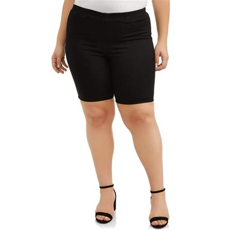 Just My Size Just My Size Plus Size Stretch Pull On Elastic Waist Bermuda Shorts