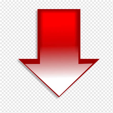 Down Arrow Red Symbol Sign Direction Icon Design Point Pointer