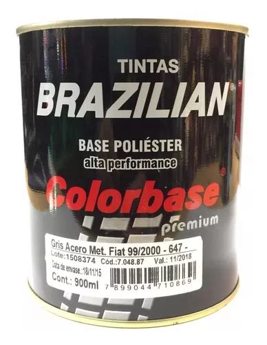 Pintura Base Poliester Gris Cinza Acero Metal Fiat X 900ml Cuotas