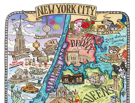 New York City Map Art 8 X 10 Etsy