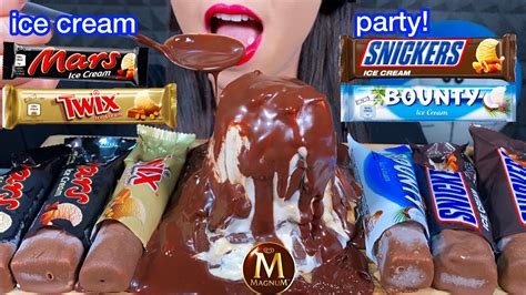 Asmr Ice Cream Party Magnum Snickers Mars Twix Bounty Massive