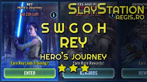 Swgoh Rey Jedi Training Hero S Journey All Tiers Youtube