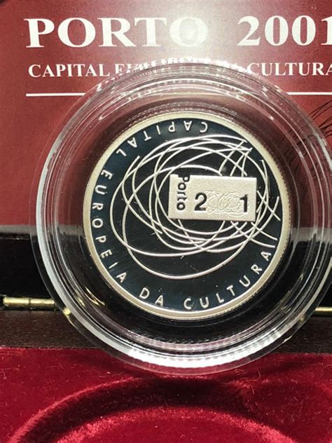 PORTUGAL 500 Escudos 2001 Silver Proof Porto European Culture Capital