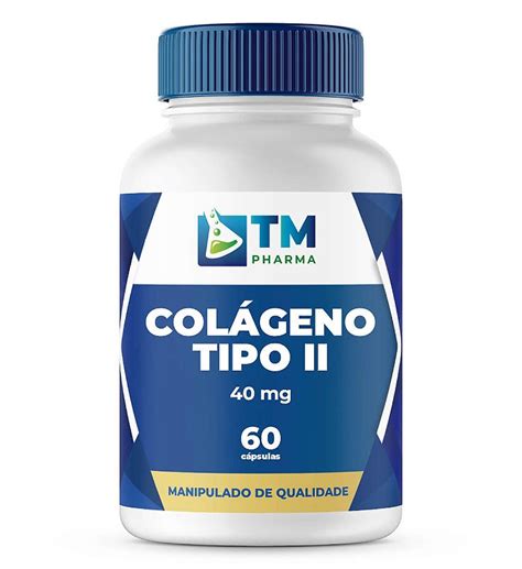 Colágeno Tipo II 40mg 60 Cápsulas TM Pharma