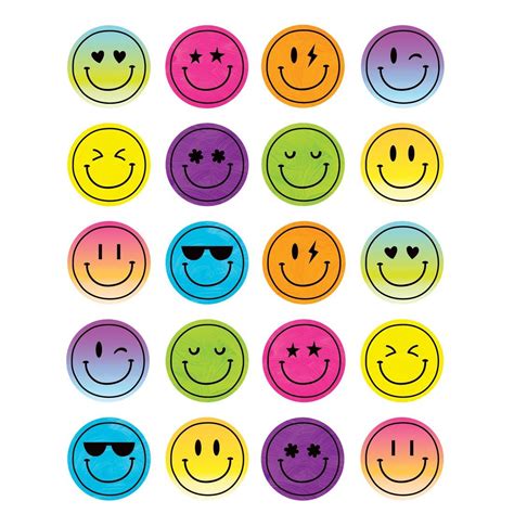 Brights 4ever Smiley Faces Stickers United Art And Education