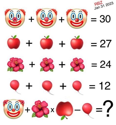 Clown Puzzle Brain Breaks Math Quizzes Maths Puzzles