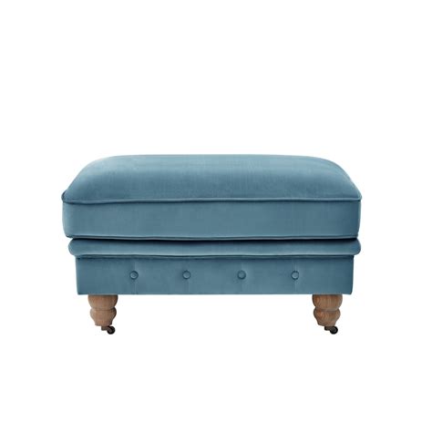 Rustic Manor Rustic Manor Macey Velvet Chesterfield Cocktail Ottoman