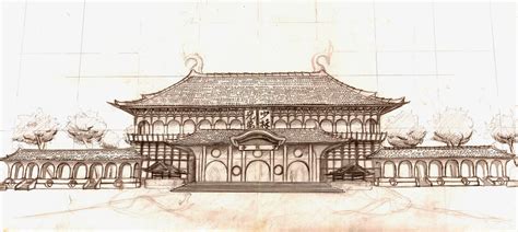 Chinese Temple Drawing at GetDrawings | Free download