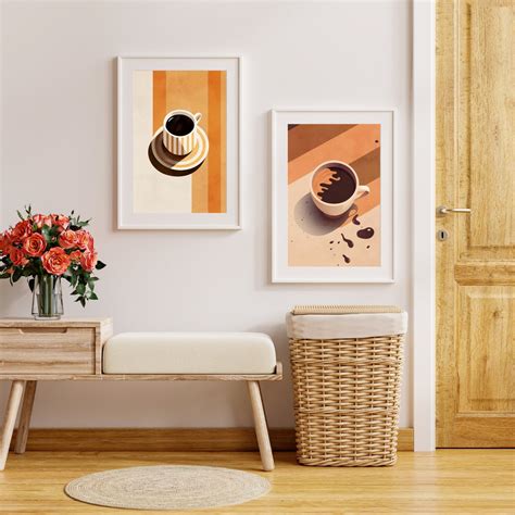 Vintage Coffee Wall Art Minimalist Coffee Digital Print Mid - Etsy