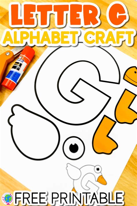 Free Printable Uppercase Letter G Craft Template