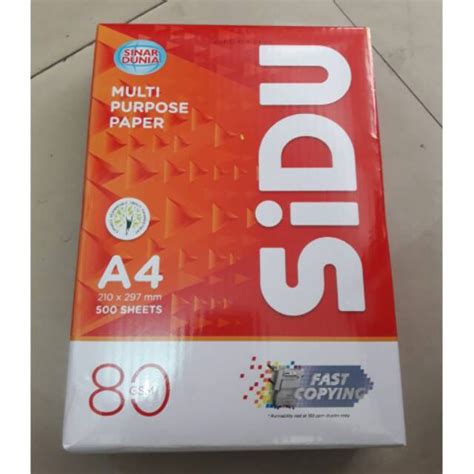 Jual Kertas Hvs Sidu Gram A Rim Shopee Indonesia