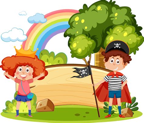 empty board  cartoon kids  vector art  vecteezy