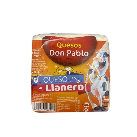 🥇 Queso Llanero 500gr Don Pablo Mándalo Market