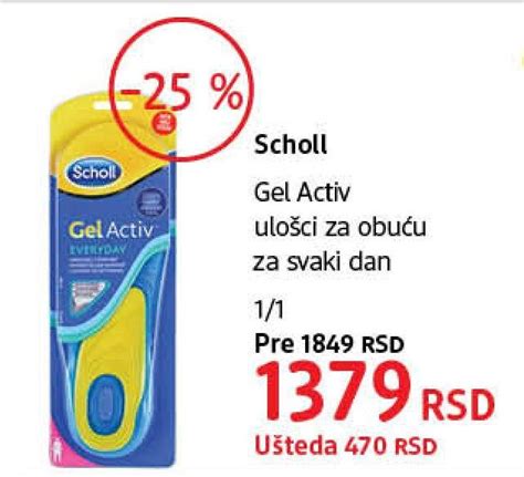 Akcija DM drogerie markt Scholl Ulošci za cipele Gel activ 558926