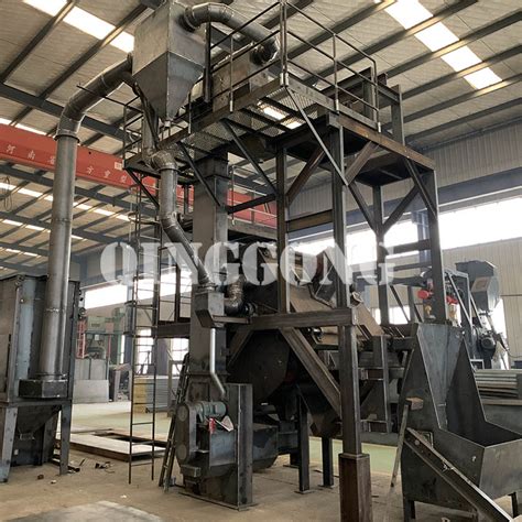 Barrel Type Shot Blasting Machine In Production Qingdao Qinggong