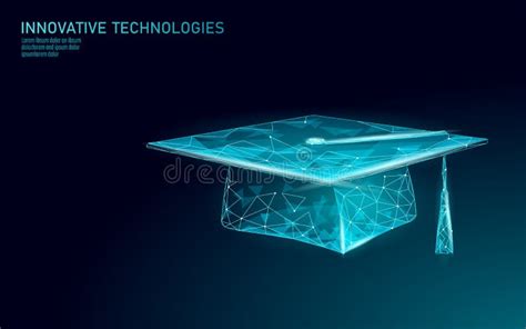 E Learning Distance Graduate Certificate Program Concept Low Poly 3d