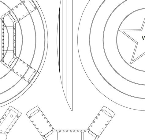 Captain America Shield Digital Reference Drawing For Prop Making Etsy