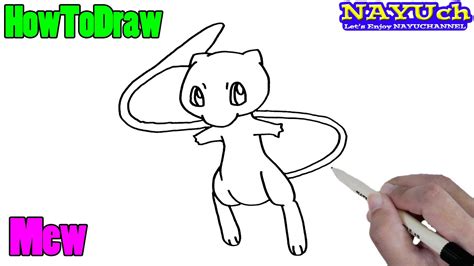 How To Draw Pokemon Mew Easy Drawing Step By Step Youtube