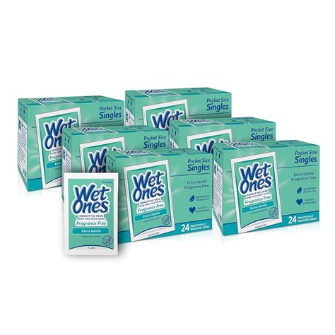 Brandclub - Wet Ones Hand and Face Wipes Singles, Unscented Wipes for Sensitive Skin Individual