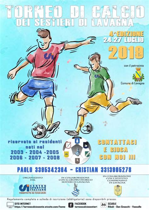 Torna Il Torneo Di Calcio Dei Sestieri Di Lavagna Twebnews