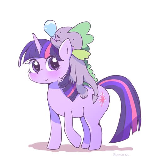 Safe Artist Leo Derpibooru Import Spike Twilight