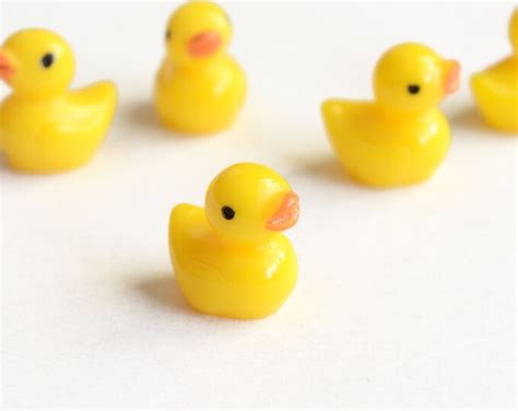 Mini Rubber Duck Cabochons Resin Bird Embellishments 15mm X 14mm 8