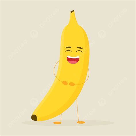 Cute Banana Isolated On White Background Astonishment Isolated Face