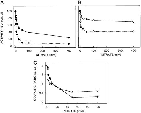 Effect Of Nitrate Treatment On The H Pumping And Atp Hydrolysis