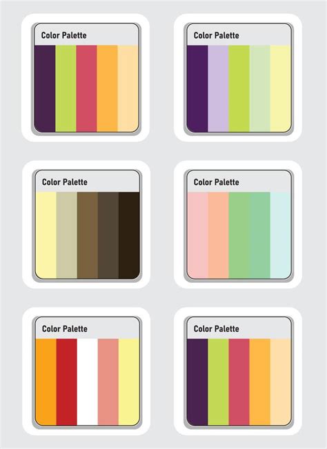 Vector Color Palette Set Vector Art At Vecteezy