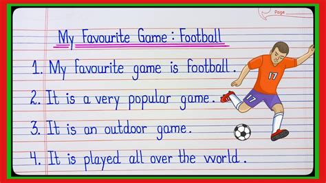 Essay On My Favourite Game Football My Favourite Game Football 10