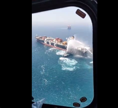 MSC container ship suffers fire in UAE waters - Container News