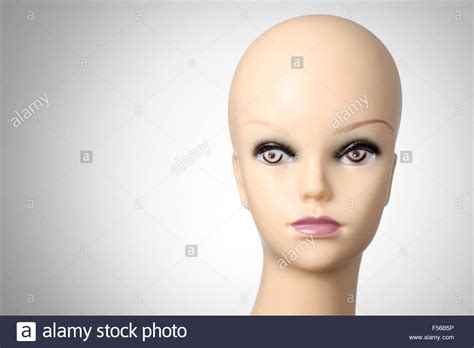 Mannequin Head On Grey Background With Copyspace Stock Photo Alamy