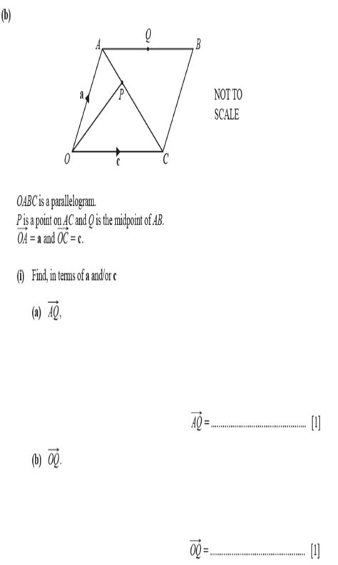 Solved NOT TO SCALE OABC Is A Parallelogram P Is A Point On AC And Q