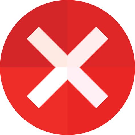 Red Cross Mark Icon That Depict Warning Or Danger Or Etc Vector