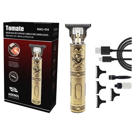 Maquina De Cortar Cabelo Recarregavel Mag 014 Tomate Shopee Brasil