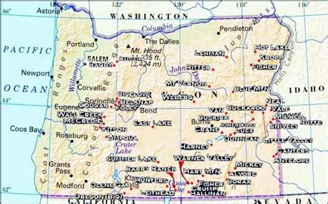 Eastern Oregon Hot Springs Map