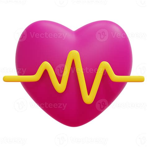 Heartbeat 3d Render Icon Illustration 11733938 Png