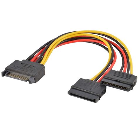 15 Pin SATA Power Y-Splitter Cable (6-inches) - ZeePee