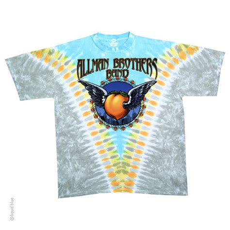 Mens Allman Brothers Flying Peach Tie Dye T Shirt Halfmoonmusic