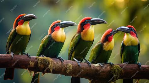 Premium AI Image | Group of Tropical American toucans