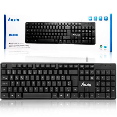 Teclado Fio USB Básico Padrão ABNT2 PRETO 09