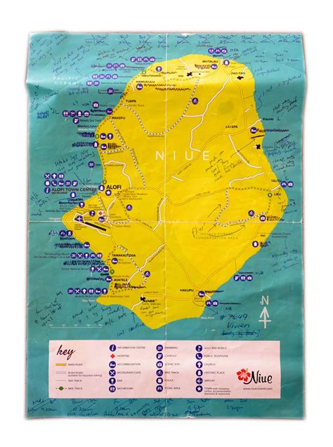 Detailed Tourist Map Of Niue Niue Oceania Mapsland Maps Of The