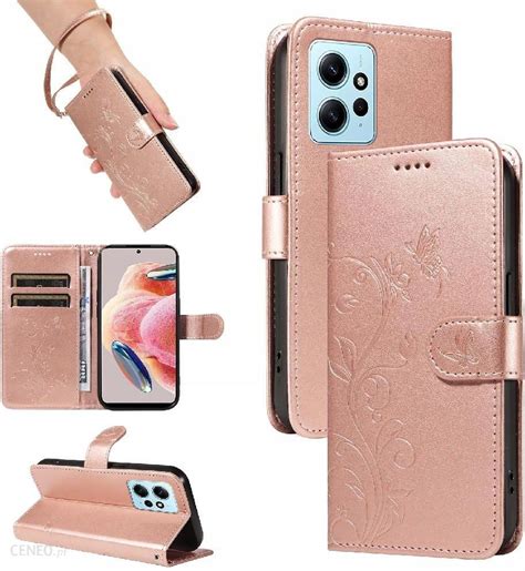 Etui Dla Xiaomi Redmi Note G Portfel Na Telefon Wyt Oczony Motyl