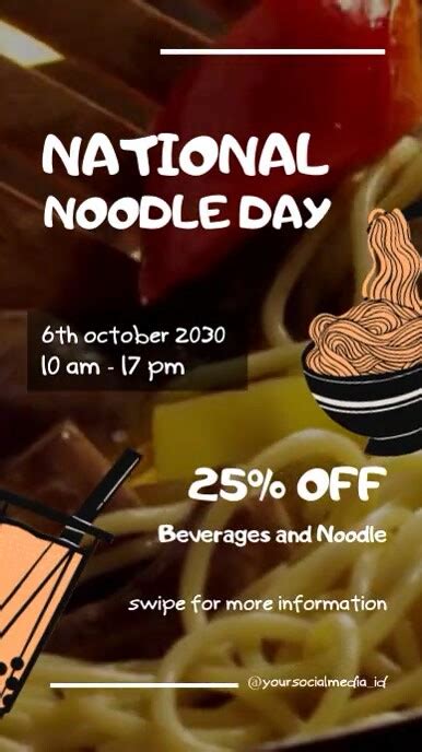 Copy Of National Noodle Day Template Postermywall