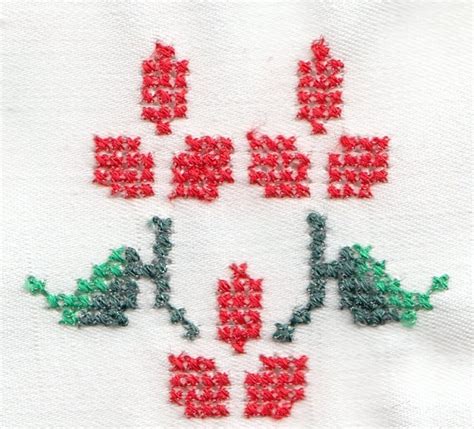 Machine Embroidery Crossstitch Flowers Collection, Flower Borders 1-5 - Etsy