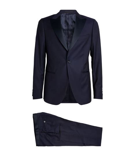 Mens Pal Zileri Navy Textured Two Piece Suit Harrods Uk