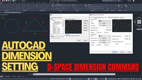 Autocad Dimension Setting How To Set Dimension In Autocad Youtube