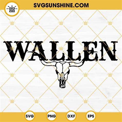 Wallen Bull Skull Svg Morgan Wallen Svg Country Music Svg In