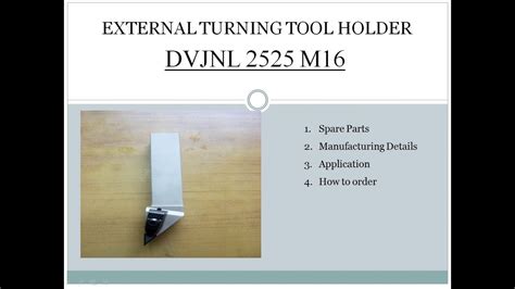 CNC Turning Tool Holder DVJNL 2525 M16 YouTube