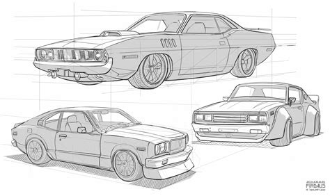 Car Perspective Drawing at PaintingValley.com | Explore collection of ...